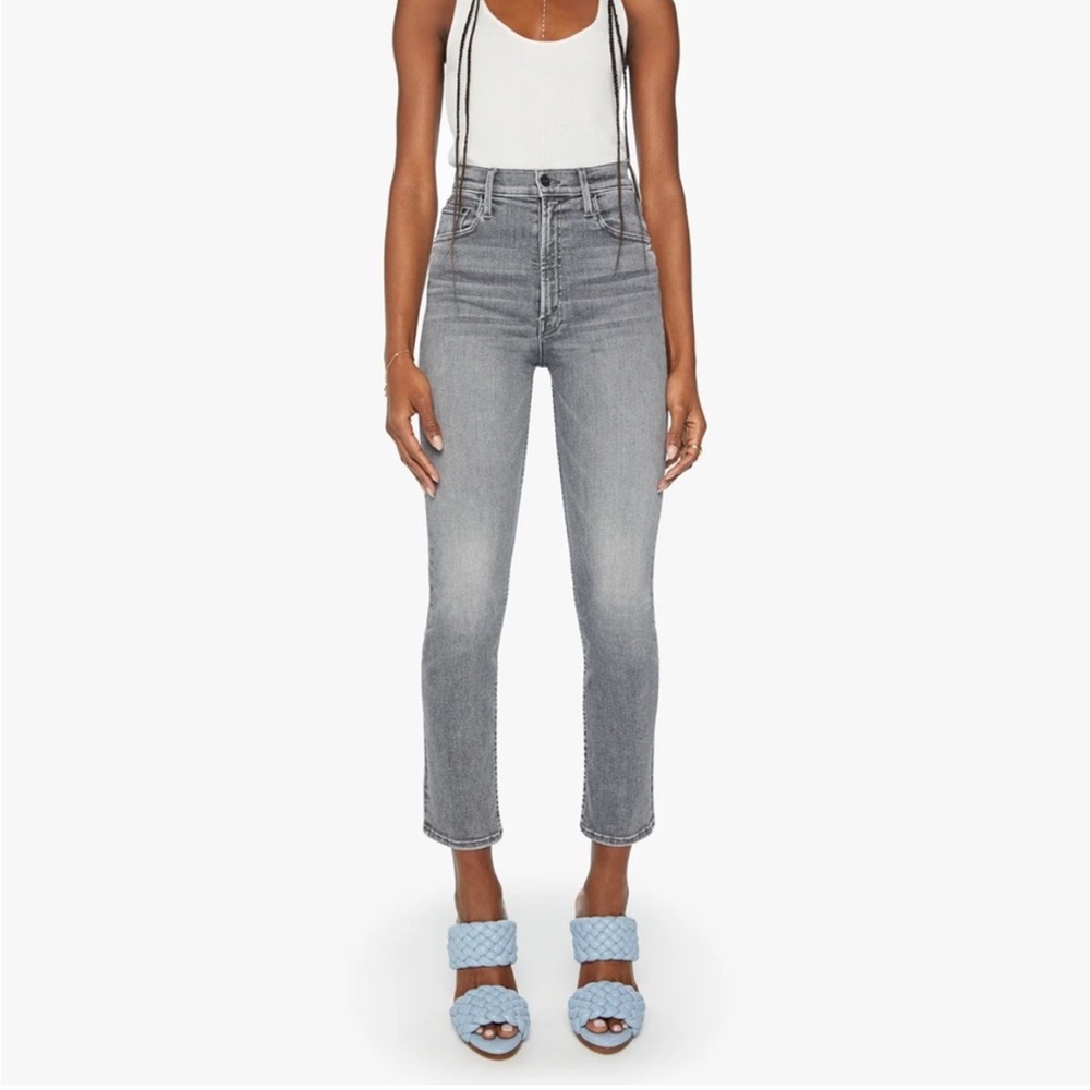 MOTHER High Rise Gray Jeans